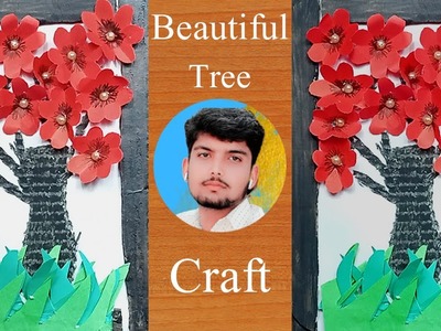 DIY Tree Style Paper Flower Wall Hanging | Paper Craft For Home Decoration | paper craft