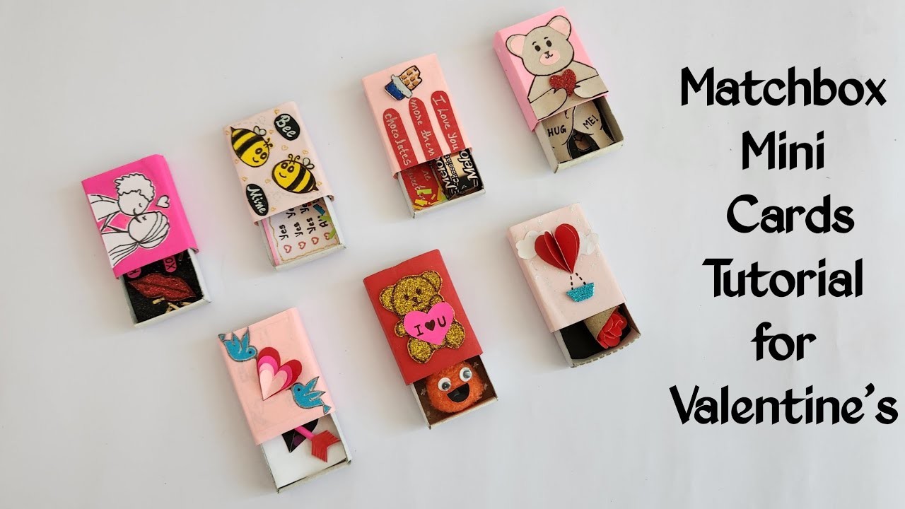 DIY Valentine's Day Craft Ideas | Empty Matchbox Cards tutorials | Mini Gift Box for Valentine week
