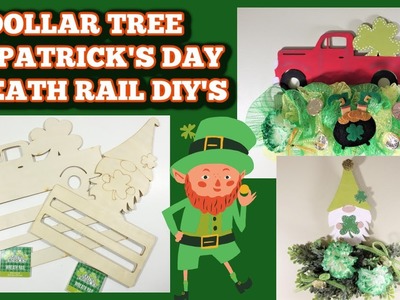 DOLLAR TREE ST. PATRICK'S DAY WREATH RAIL DIY'S