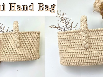 Easy Crochet Mini Bag With Single Handle Tutorial | Crochet Bag DIY????
