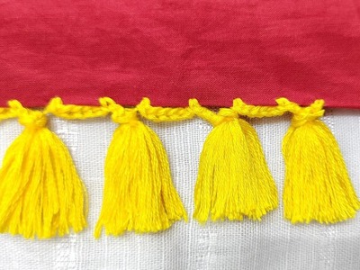 Easy Tassel Border for Dupatta, Saree & Table Cover (Hand Embroidery Work)