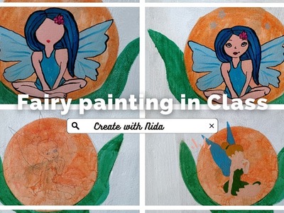 Fairy Drawing | Fairies Paintng on wall | Painting my classroom #schooldecorationideas #cute #art