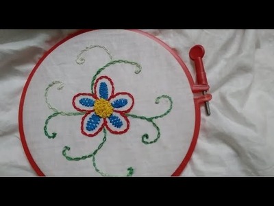 Fantastic And Elegant Hand Embroidery Of A Flower Amazing Needle Work Design . Handicraft House.