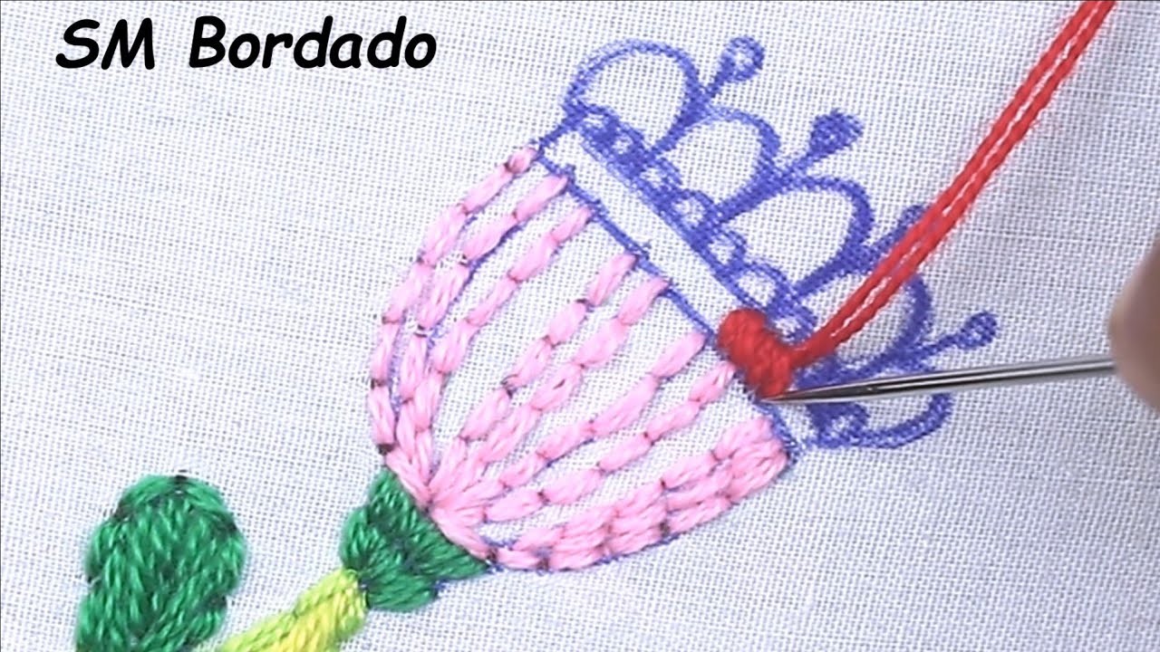 Hand Embroidery Modern Flower Embroidery Patterns With Easy Flower Embroidery Tutorial