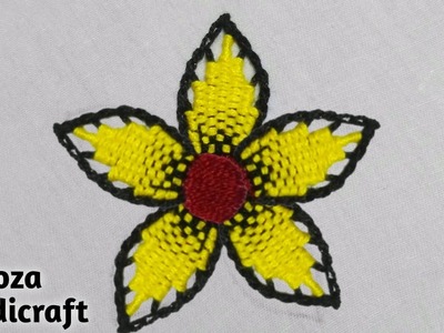 Hand Embroidery Romanian Macrame Stitch, Flower Embroidery Tutorial with Easy Stitch, Needlework