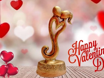 Handmade Valentine's day crafts❤.Love couple sculpture.Home decor craft diy.diy gift idea.Diy crafts