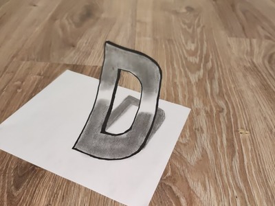 How to draw 3d letter D