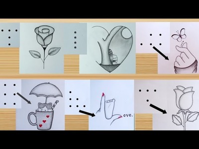 How to draw easy pictures | Picture dots drawing || pencil drawing step by step | dots drawing