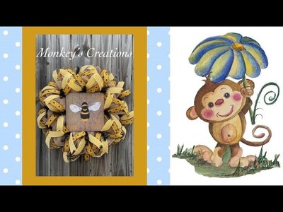 How to Make a Bee Wreath Wreath | Easy DIY Spring Wreath | Bumble Bee Crafts | Live Replay