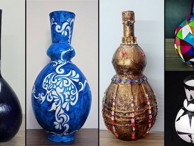 How to make a vase from balloon - Balloon Vase - Plaster of Paris Vase - Plastic Bottle Craft