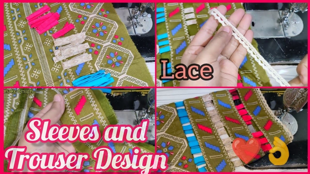 How to sew Beautiful Sleeve Design with Lace || Sleeves Stitching Technique???? || see and make design