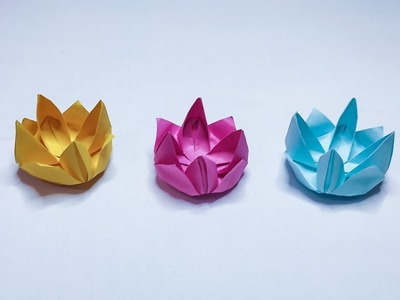 Paper flower | Very easy! how to make paper Lotus flower #diy #origami #paperflower #flowers #craft