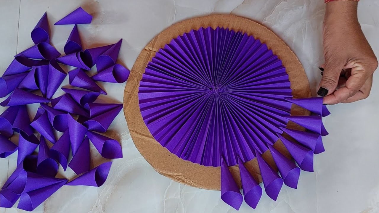Paper flower wall hanging. Easy wall decoration idea. Paper craft. Diy wall decor. Home decor.