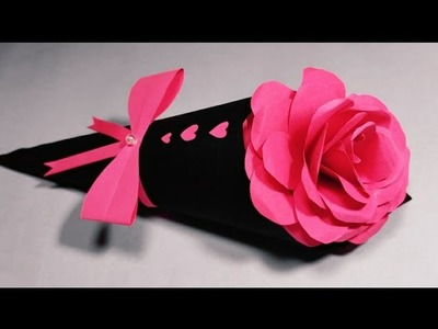 Valentine's♥️Gift ????Ideas | DIY Paper flower BOUQUET | Homemade Easy craft
