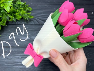 Valentines Gift Ideas Foam Sheet Craft DIY Bouquet of flowers