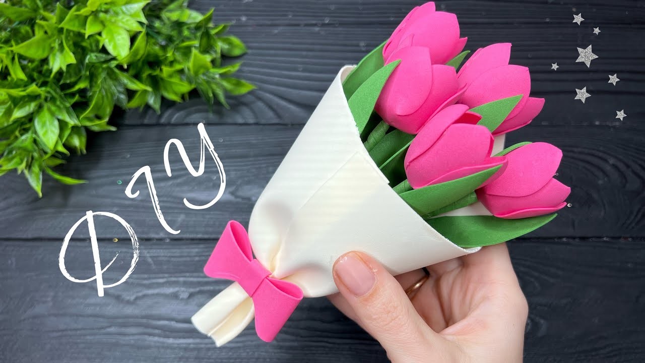 Valentines Gift Ideas Foam Sheet Craft DIY Bouquet of flowers
