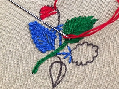 Very easy and simple Needle Point Art Flower Embroidery for beginners | new hand embroidery tutorial