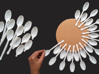 Wall Hanging Craft With Plastic Spoons | Handmade Craft For Wall Decoration | DIY Home Decor