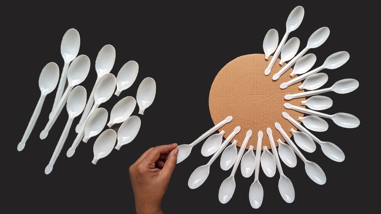 Wall Hanging Craft With Plastic Spoons | Handmade Craft For Wall Decoration | DIY Home Decor