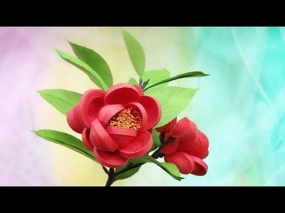 ABC TV | How To Make Camellia Amplexicaulis Flower | Paper Quilling - Craft Tutorial