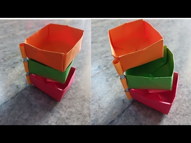 Accessories storage racks making with paper.easy paper craft ideas