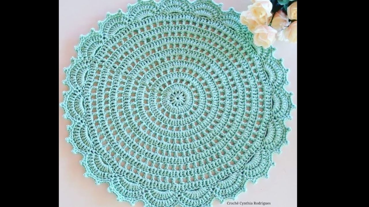 Beautiful crochet round table mat. Table placemat full tutorial