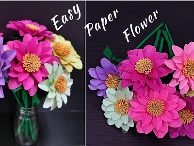 Beautiful Paper Flower Making Tutorial for Room Decoration