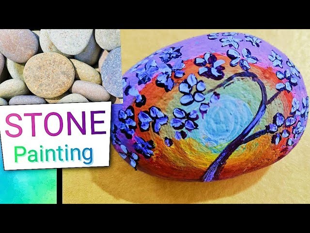 Beautiful Stone Painting | step by step tutorial @curlycapture4601