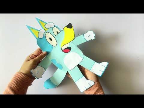 Bluey Paper Craft| Bluey DIY| Bluey| How to Make a Paper Bluey Craft Easy