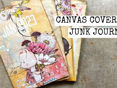 Canvas Cover Junk Journal For Little Girls.Tutorial.Part 1