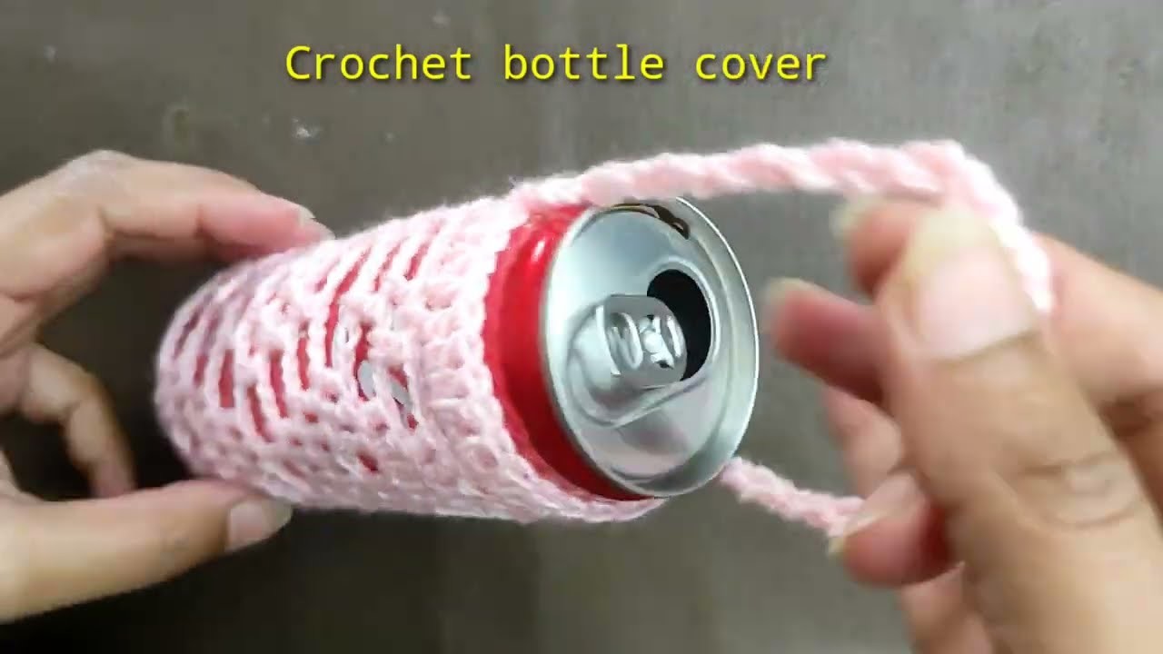 Crochet Bottle Cover.Holder - How To Crochet Bottle Cover Step By Step Tutorial For Beginners