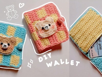 ♡ Crochet Cute Bear Mini Wallet Tutorial | Easy & Fun ♡