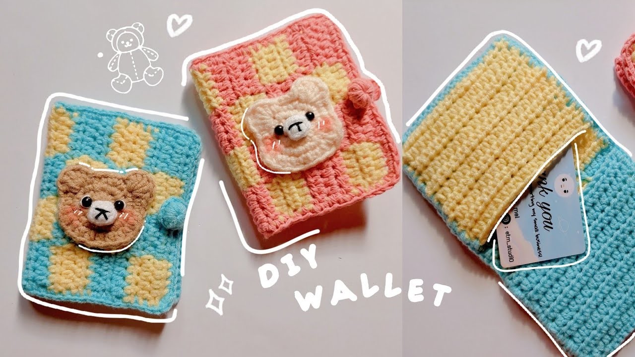 ♡ Crochet Cute Bear Mini Wallet Tutorial | Easy & Fun ♡
