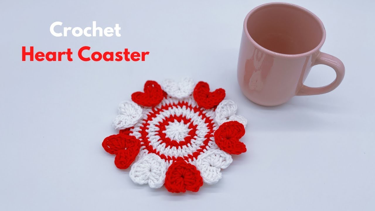 ❤️ Crochet Heart Coaster | Best Gift Idea Ever | Easy Tutorial | DIY