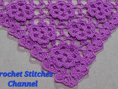 Crochet Shawl new design (easy tutorial)