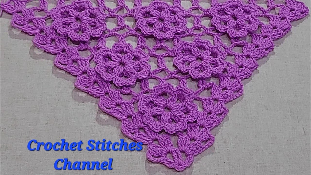 Crochet Shawl new design (easy tutorial)
