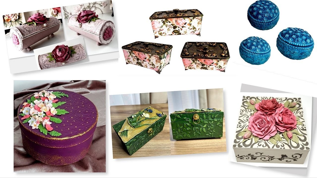 DIY.6 Best Cardboard jewelry boxes ideas. Jewelry Boxes.Cardboard craft