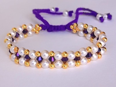Diy easy bracelet || How to make beads bracelet || easy bracelet making tutorial
