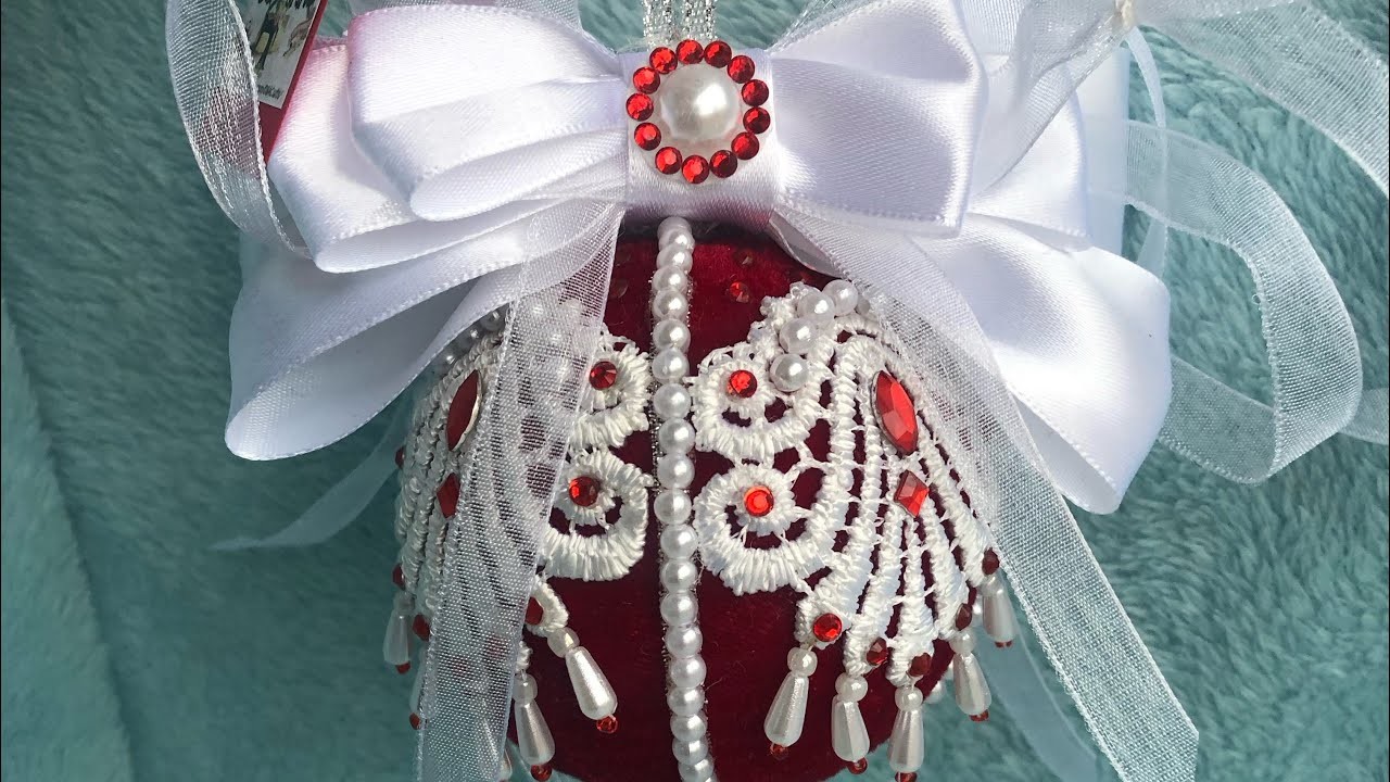 DIY: How to make Red Christmas ornament TUTORIAL