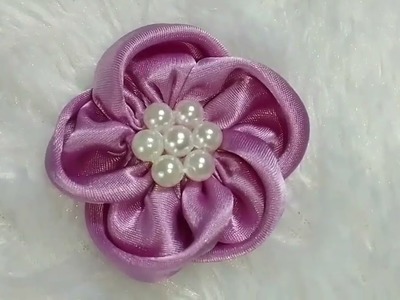 DIY How to make Satin Fabric Flower making #craft