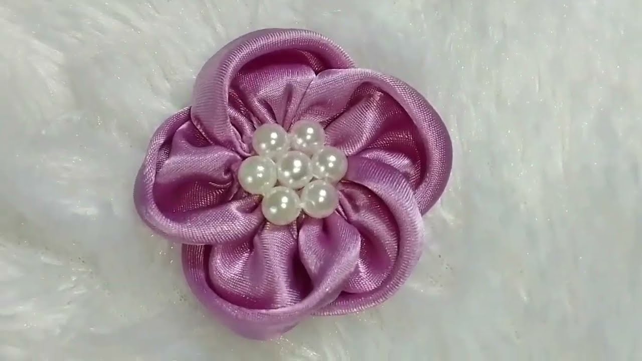 DIY How to make Satin Fabric Flower making #craft