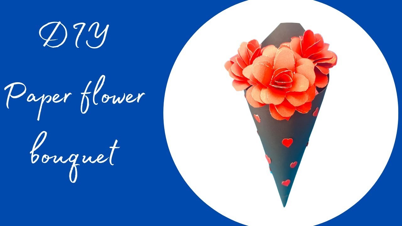 DIY paper flower bouquet | easy paper craft