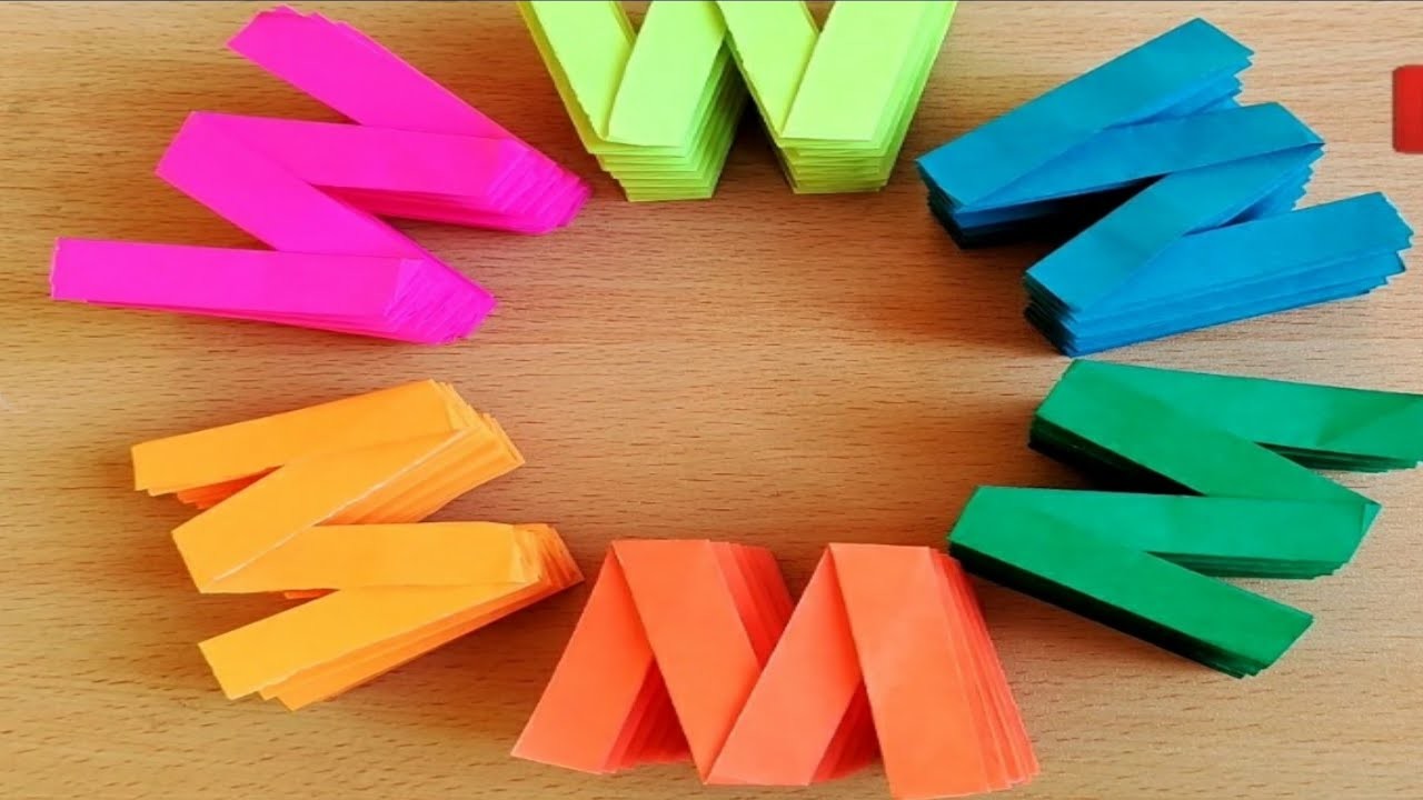 DIY Rainbow paper craft | Origami  school craft | school craft | Origami paper craft |children craft