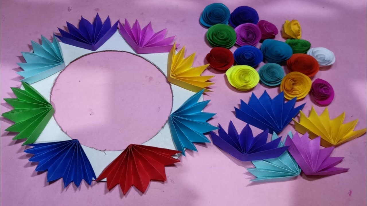 DIY Room Decor. Beautiful Wall Hanging. Easy Paper Craft. Paper Flowers. handmade