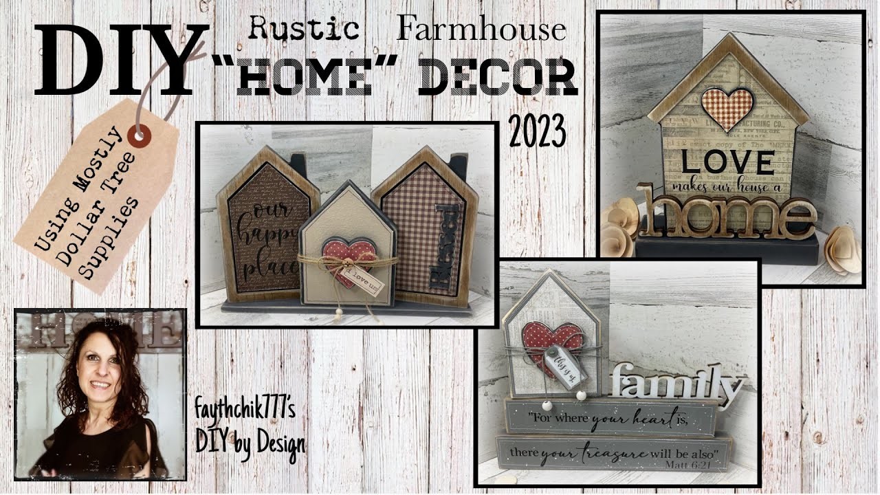 DIY Rustic Farmhouse Home Decor | DIY Dollar Tree Home Decor Crafts | DIY Farmhouse Crafts 2023