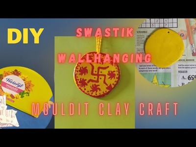 Diy wall hanging # swastik wall hanging craft # homedecor #artandcraft # claycraft#