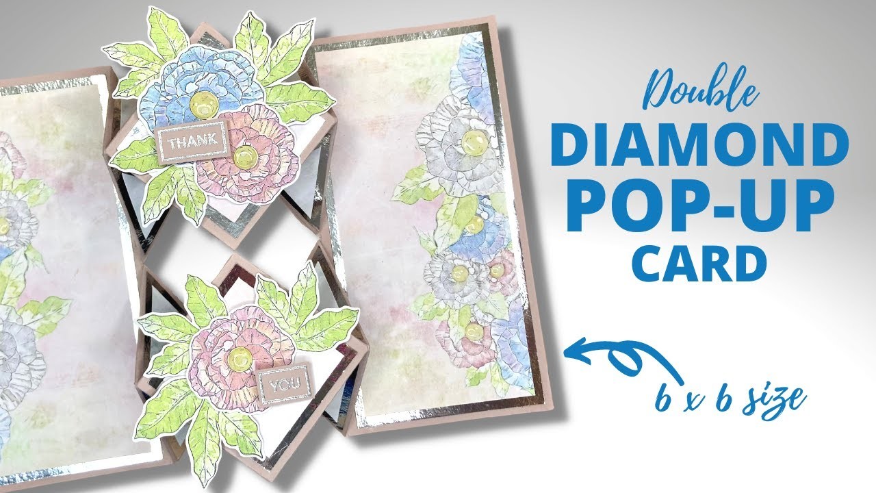 Double Diamond Pop Up Card | NO DIES NEEDED!
