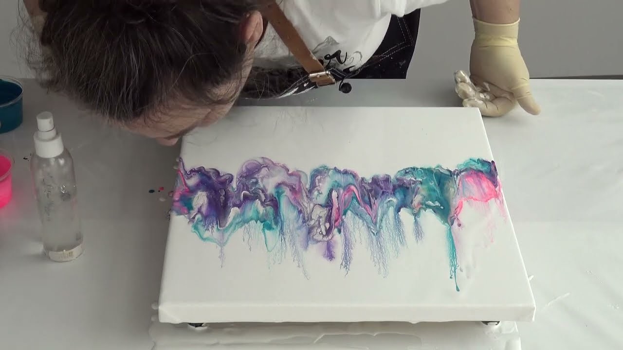 Enchanted Forest ~ Watch This Satisfying Paint & Water Flow! WaterColor Effect in Fluid Art