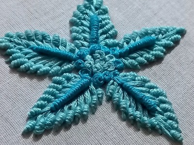 Hand Embroidery-Awesome Flower Design-Beutiful Brazilian Embroidery-Latest Needle Work.Tutorial