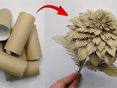 HIT! Fantastic Toilet Paper Rolls Crafts. Easy Paper Flower Tutorial. DIY Home Decor Idea